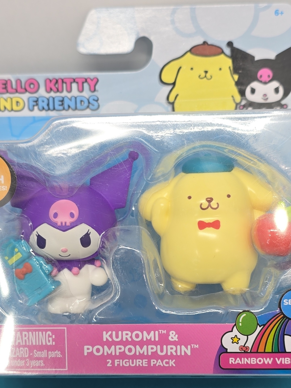 Sanrio Kuromi & Pompompurin Figure Pack - Purple & Yellow